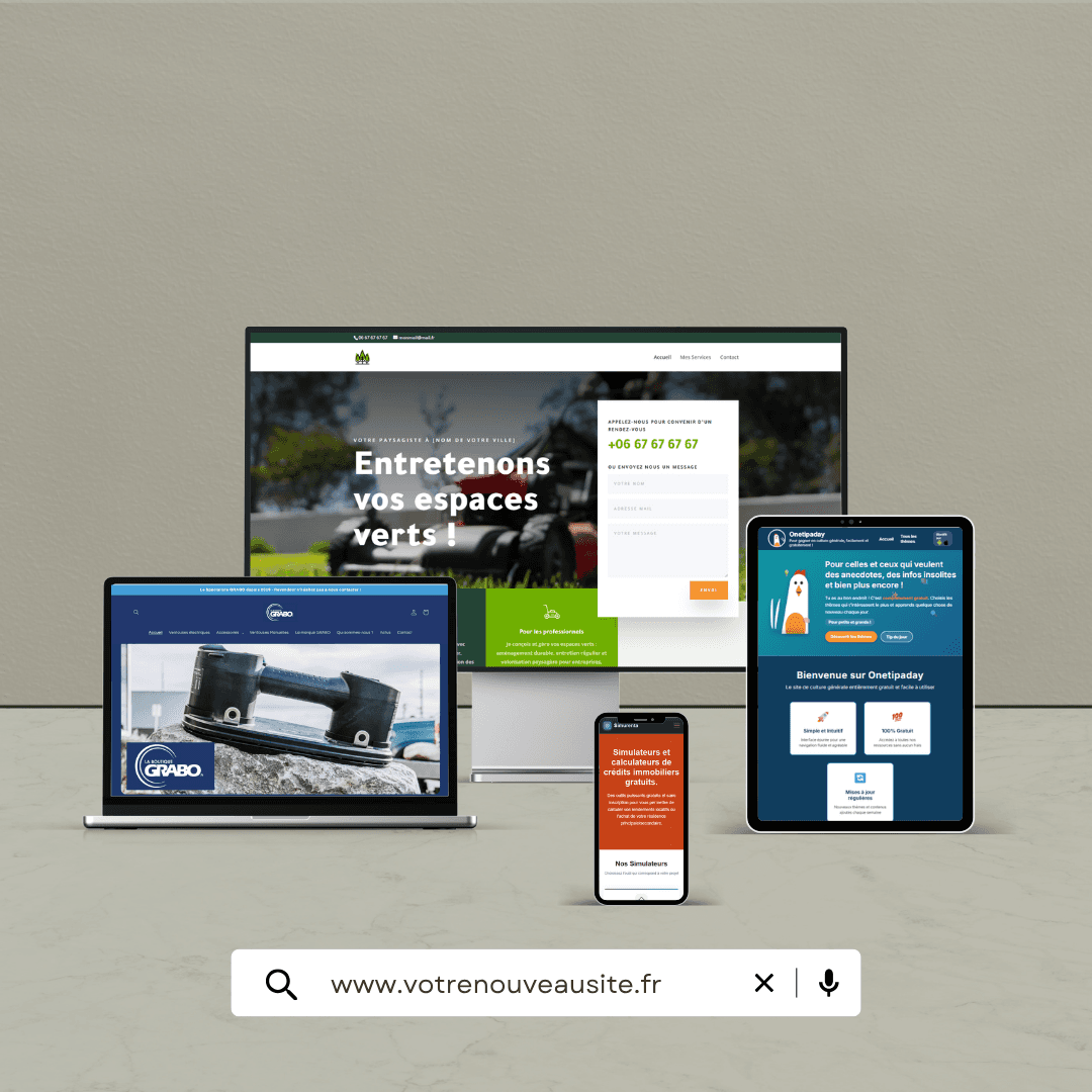 Exemple de site que je peux produire